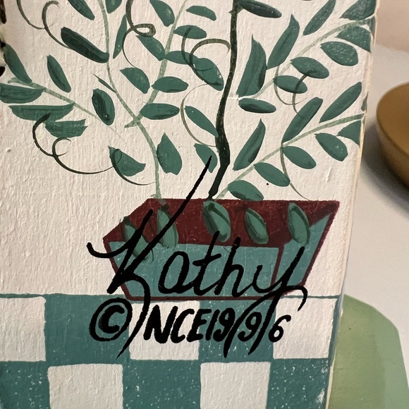 Kathy Hatch Wood Butterfly House Dessert & Tea Garden Hand Painted 1996 Vintage - Picture 4 of 11